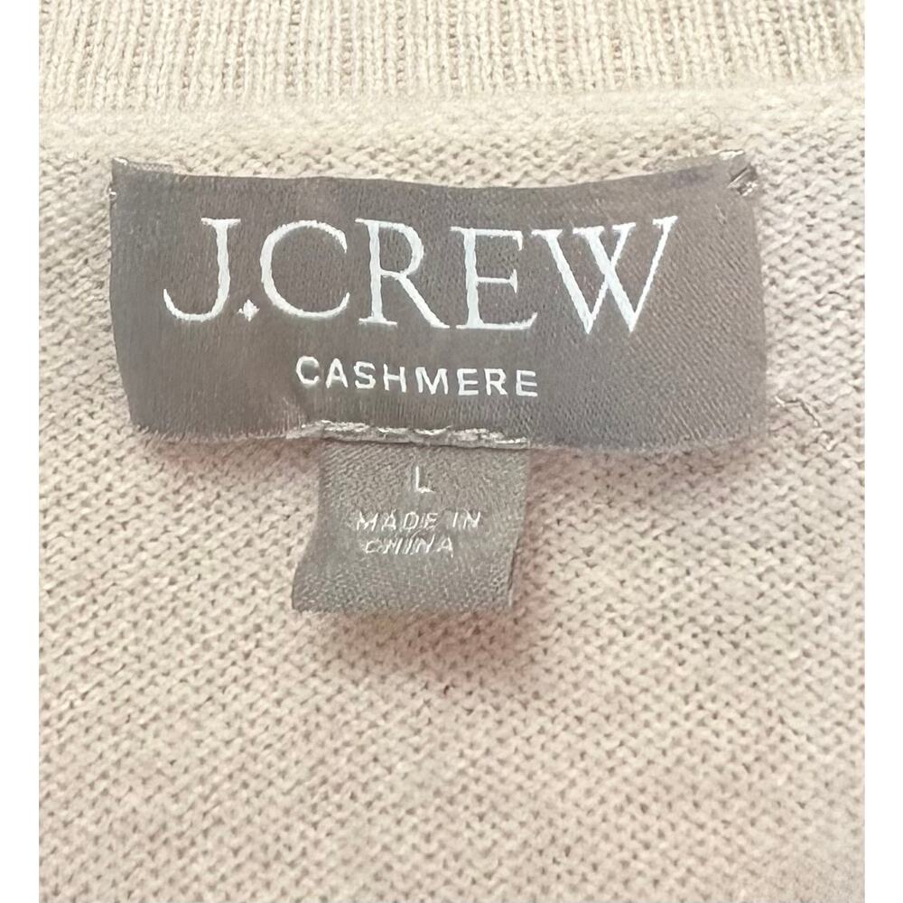 J. Crew Pure Cashmere Relaxed T-Shirt Ivory Cream BG648 Size L - Picture 11 of 14